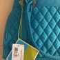 Vera Bradley Retired Turquoise Microfiber Trapeze Bag