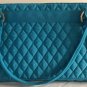 Vera Bradley Retired Turquoise Microfiber Trapeze Bag