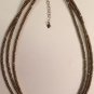 Silpada 3 Strand Satiny Bronze Metallic & Sterling Silver Beads Necklace  N1591