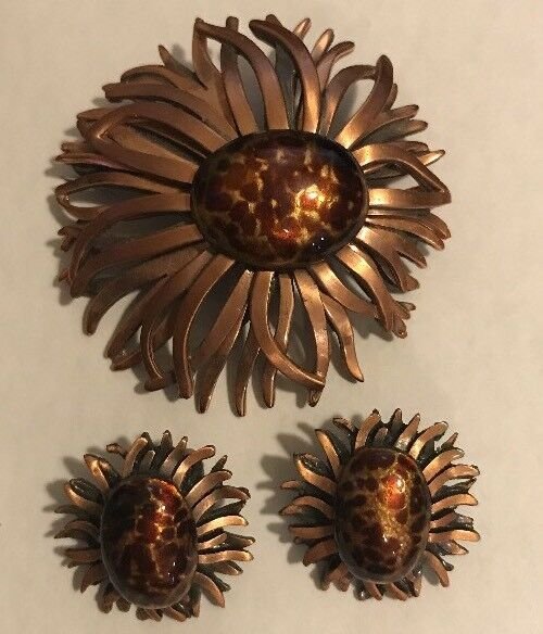 Fantastic Renoir Matisse Brooch/ Pin & Earrings Set