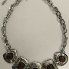 Lia Sophia Kiam Family Faux Tortoise Large Chunky Necklace Adjustable 16” - 19”