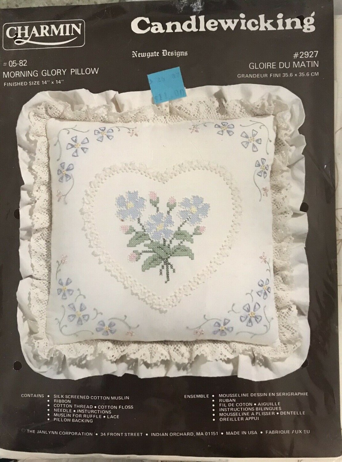 Charmin Candlewicking #05-82 Morning Glory Pillow Kit New In Package