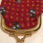 Retired Vera Bradley Provincial Red Kisslock Coin Purse