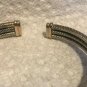 QVC Cable Cuff Bracelet CNA Thailand Solid 925 Sterling Silver 14K Gold