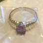 Sterling Silver Amethyst Shrimp Ring By AVON Size 10 Never Worn