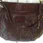 FOSSIL Long Live Vintage Large Brown Leather Messenger Crossbody Bag Purse
