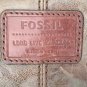 FOSSIL Long Live Vintage Large Brown Leather Messenger Crossbody Bag Purse