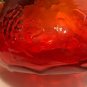 Pretty Hand Blown Orange Yellow Amberina Pitcher Unknown Maker Grapes Leaves