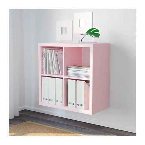 2 New Ikea Kallax Retired Pink Bookcase Shelving Unit Cubes Display 4