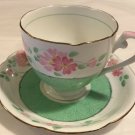 Royal Grafton Pink & Green Flowers Cup & Saucer Set