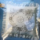Floral Border Candlewick Lace Edged Pillow Kit by Creative Moments 13" Flowers