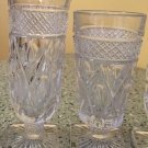 Set of 6 Imperial Glass Cape Cod Crystal Parfait Glasses & Footed Juice Glasses