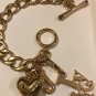 Juicy Couture Excellent Goldtone Starter Charm Bracelet With Charm Heart