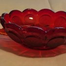 Gorgeous Fostoria Red Coin Nappy Candy Dish Bowl
