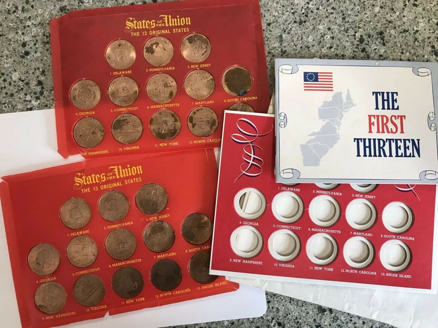 2 Sets Shell Oil States Of The Union Brass Coins Sets