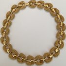 Beautiful Vintage Erwin Pearl Gold Chunky Double Textured Choker Necklace 16"