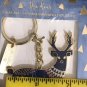 New Wild & Wolf Folklore Enamel Keychain Woodland Forest Animals The Deer