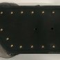 Fossil Womens Medium Wide Leather Belt Black Gold Tone Studs Large Buckle