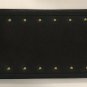 Fossil Womens Medium Wide Leather Belt Black Gold Tone Studs Large Buckle