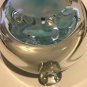Large Heavy St. Clair ? Ashtray With Blue Flowers