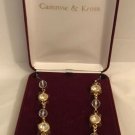 Camrose and Kross JBK Jackie Kennedy Gold Crystal Necklace Never Worn 30”-33”