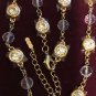 Camrose and Kross JBK Jackie Kennedy Gold Crystal Necklace Never Worn 30â-33â