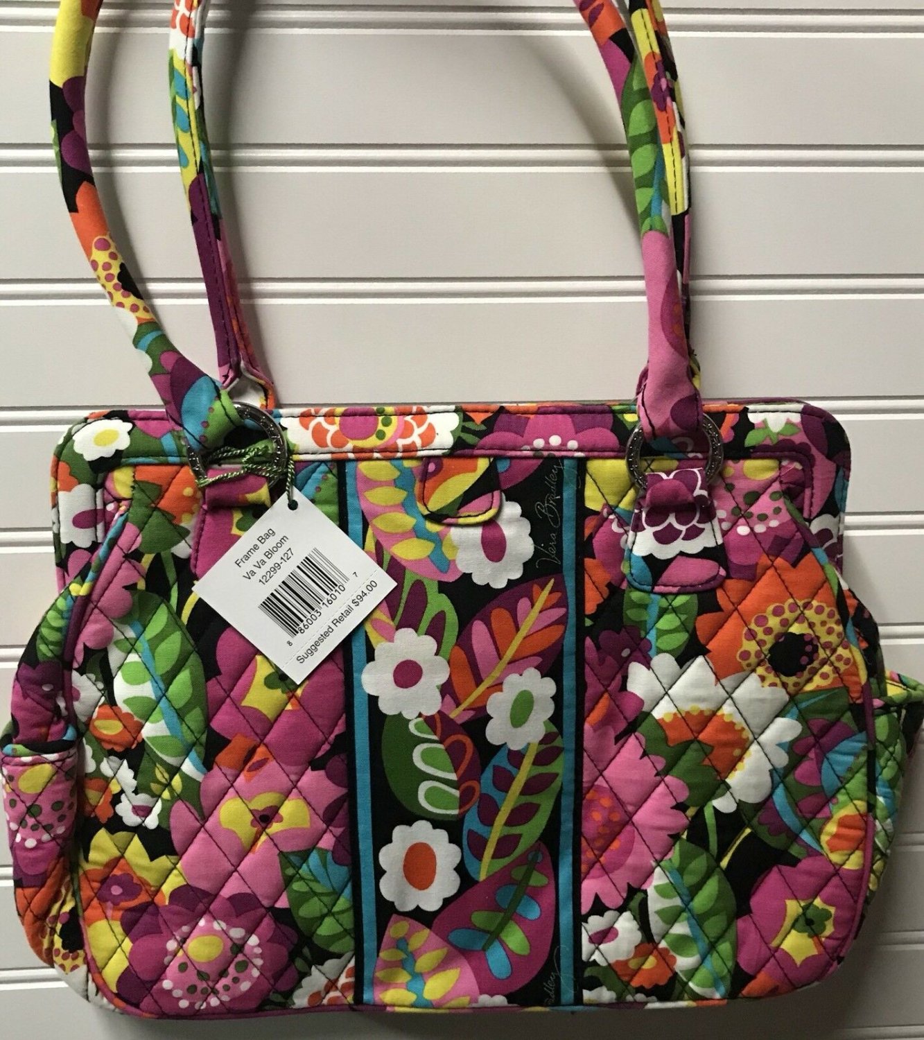 Vera Bradley Retired Va Va Bloom Fun Colorful Floral Frame Bag New With Tag