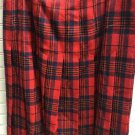 Pendleton Vintage Womens 12 Red Leslie Tartan Plaid Skirt Wool Unlined Pleated