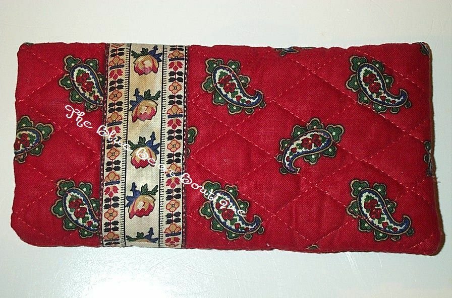 Vera Bradley Indiana Retired Rare Red Paisley Eyeglass