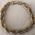 Vintage Napier 7.5” Chunky Rope Heavy Gold Tone Twisted Bracelet Excellent