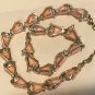 Vintage Unmarked Pink Thermoset Faux Pearl Necklace & Bracelet Set