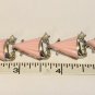 Vintage Unmarked Pink Thermoset Faux Pearl Necklace & Bracelet Set