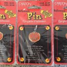 Vtg Set Of 3 Carlton Cards American Greetings Halloween Pumpkin Pins