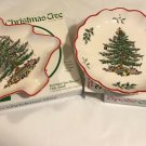 Spode Christmas Tree Set Of 2 Nut Candy Dishes Tree Shaped & Round