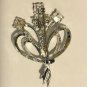 Signed Dodds Silver Tone Pink Yellow Green Rhinestone Flowers Basket Pin Brooch