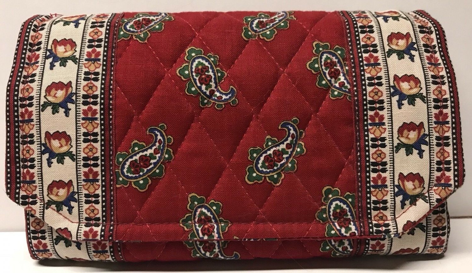 Vera Bradley Retired Rare Red Wallet With Strap, New With Tag