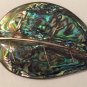 Mexican Sterling Silver & Abalone Leaf Brooch & Earring Set Signed PA Taxco Mex