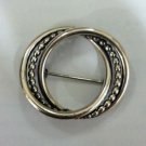 Vintage Beau Sterling Silver 925 Round Wreath Beads Brooch Pin Circles