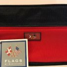 Baekgaard Rare Flags Red Shaving Kit Travel Bag New