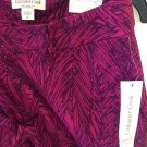 NWT Coldwater Creek Size 8 Women's Print Pants Fab Fronds Ankle Natural Fit