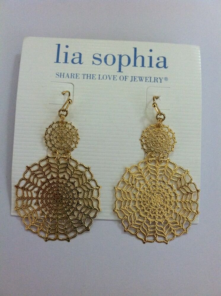 New Lia Sophia Pizelle Web Earrings Retired