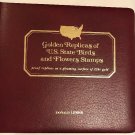 1982 1st Day Cover Album..Golden Replica of State Birds & Flowers...22 Kt.