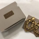 Avon 1990 Dramatic Art Earrings Goldtone Openwork Design Never Worn