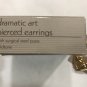 Avon 1990 Dramatic Art Earrings Goldtone Openwork Design Never Worn