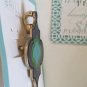 New Initials Inc. Jewelry Gray Teal Green Enamel Pin Pendant