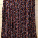 LuLaRoe Maxi Skirt X-Large XL Purple Blue Gold Multi Color Geometric New