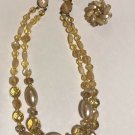 Vintage Western Germany Bead Necklace & Earrings Set