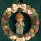 Vintage 1977 Hallmark Twirl About Della Robia Wreath Christmas Ornament