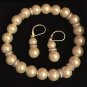 3-PC Set by Avon Faux Pearl Silvertone Necklace Earrings Bracelet Set