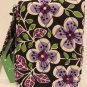 Vera Bradley Retired Double ID Wristlet NWT's-" Plum Petals " Purple White